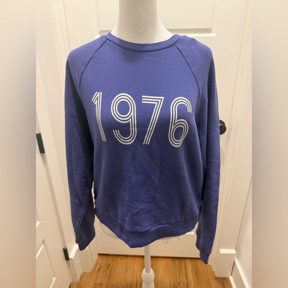 NWT. Marine Layer. Vintage Terry Sweatshirt “1976.” Skipper Blue. Size Medium. - Picture 4 of 10